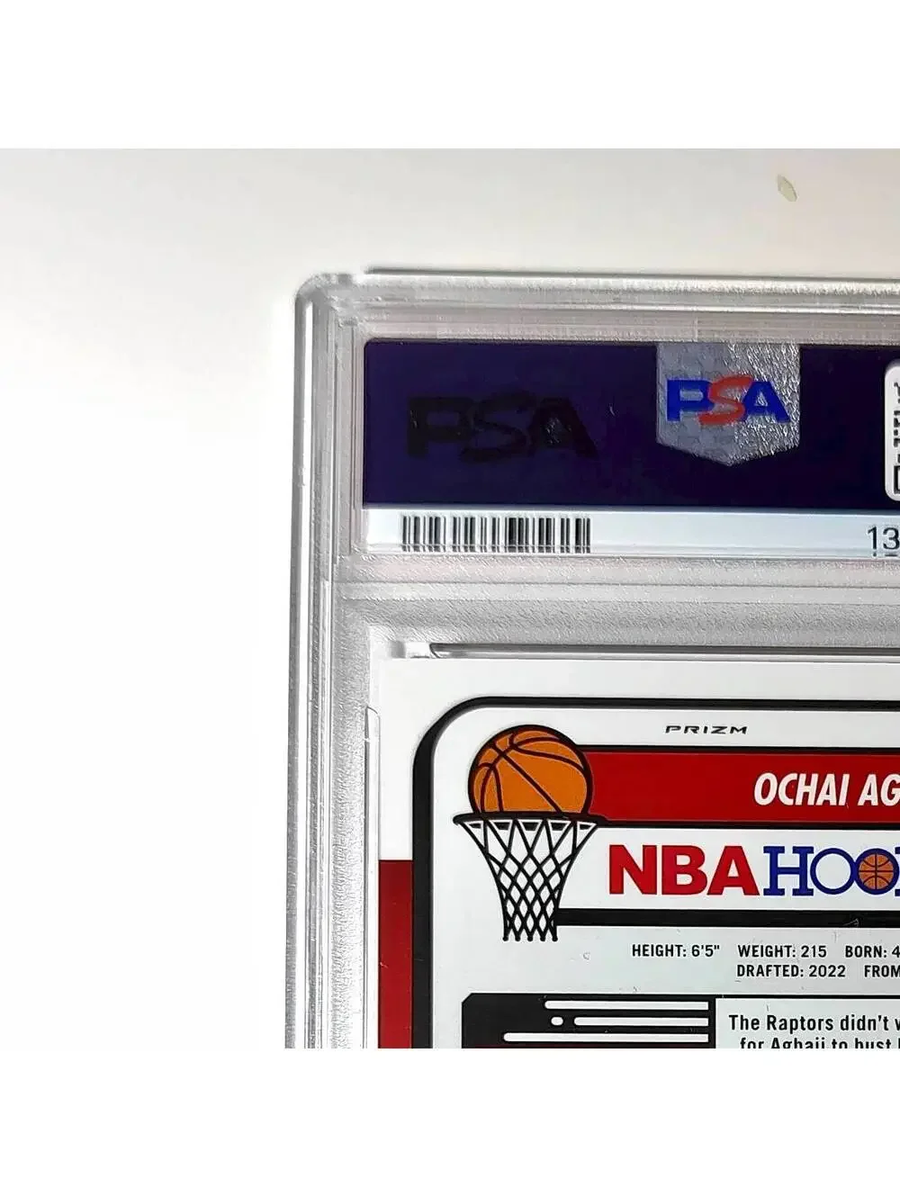 Ochai Agbaji 2023 Panini Hoops Premium #62 30/149 Red Disco Prizm PSA 10 Gem